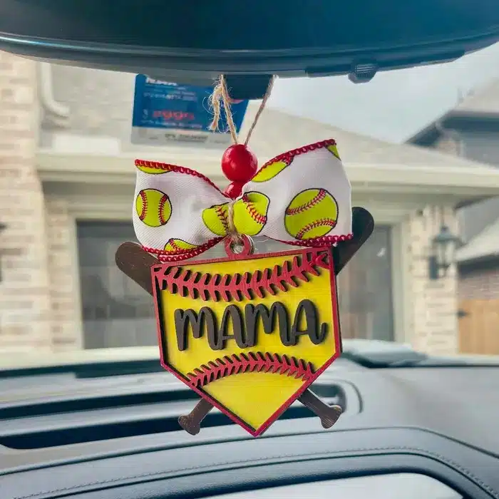 Softball Mama Car Hanger